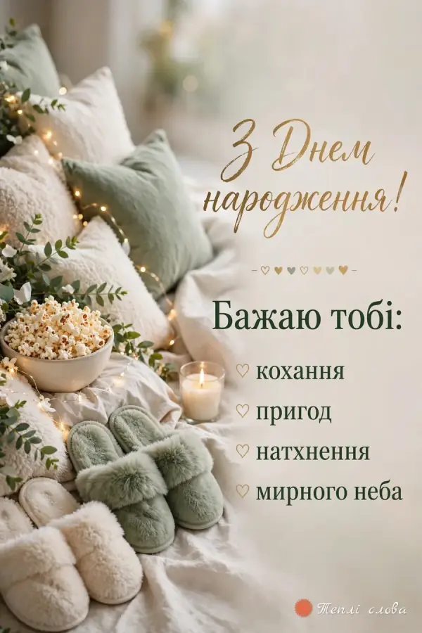 Піжамна вечірка: подушки, попкорн, свічка й пухнасті капці, список побажань від кохання до мирного неба